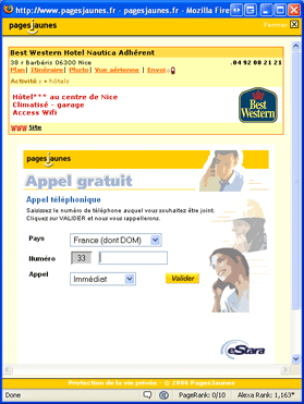 Pages Jaune Click-to-call eStara